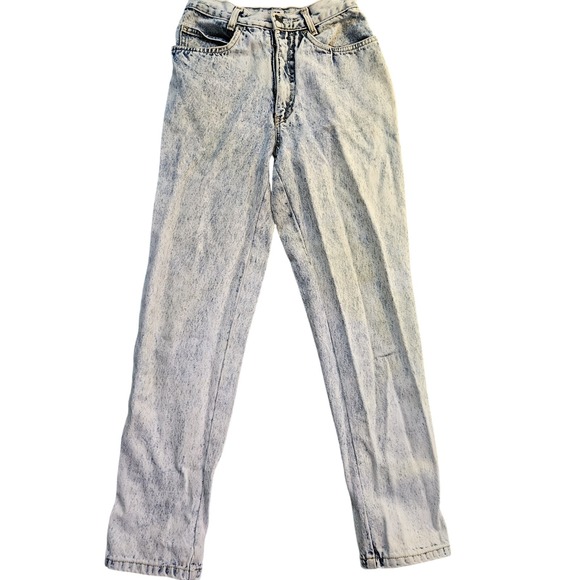 TCFS Too Cool for School Vintage Jeans White Wash Ankle Zipper Juniors Size 3 - Picture 3 of 8